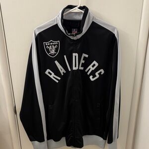 Raiders Silver and Black Track Jacket